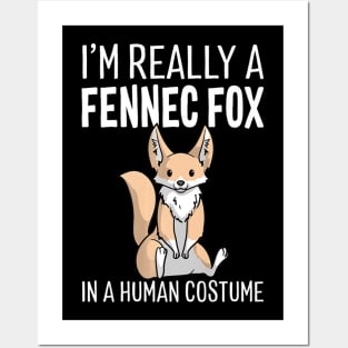 I'm Really A Fennec Fox In A Human Costume Halloween Funny Posters and Art